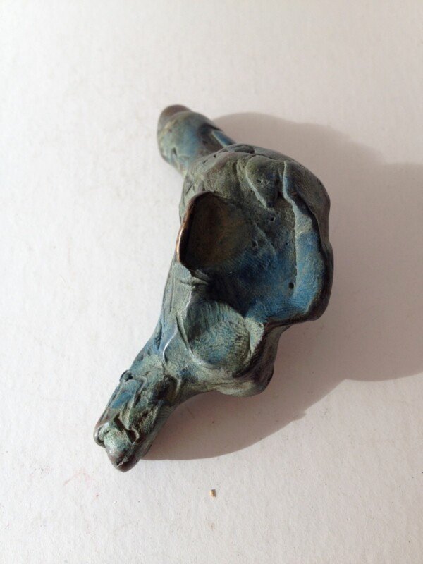 Atlant head escultura de bronce de marta darder