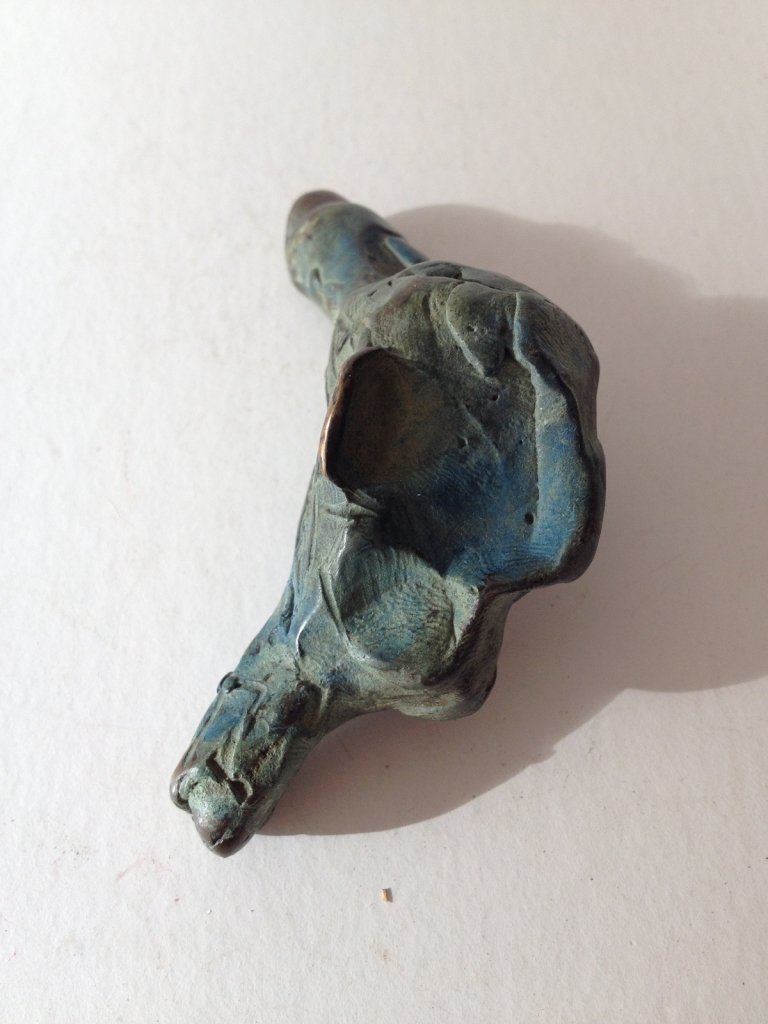 Atlant head escultura de bronce de marta darder
